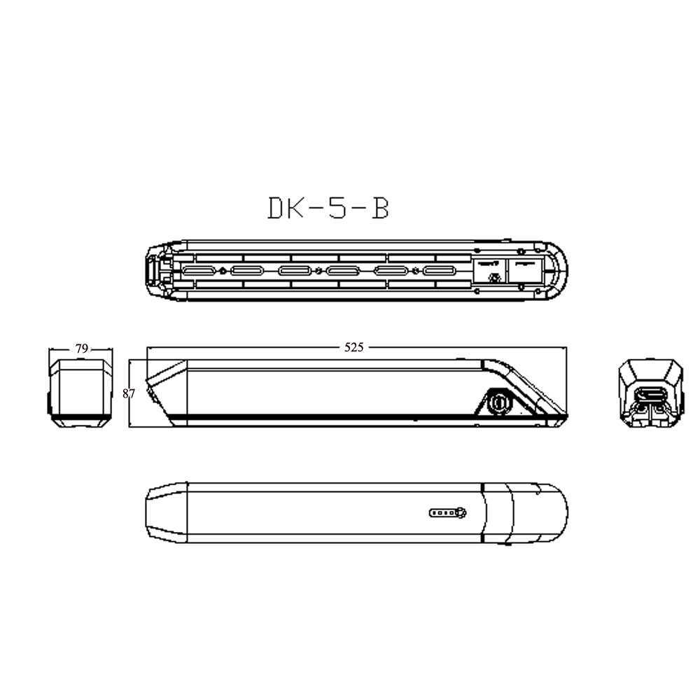 DW Meigi 36V 48V Down Tube Batteries 15Ah 12Ah voor 250W 350W 500W 750W Magycicle HyggeBikes vervangende batterijpakket