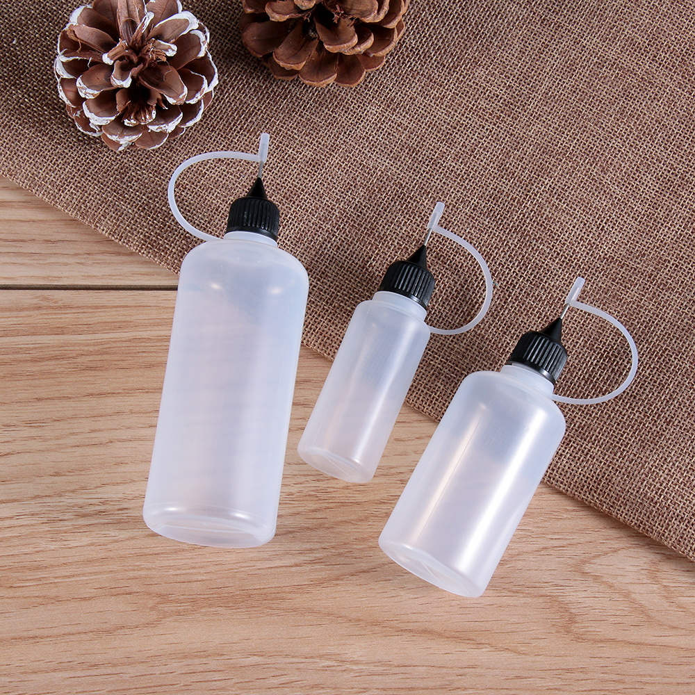 5/10/20/30/50/100ML Needle Tip Glue Applicator Bottle for Paper Quilling DIY Scrapbooking Paper Craft Tool