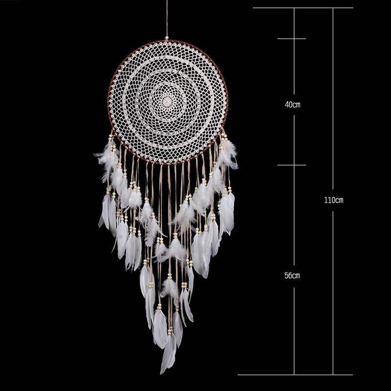 Objetos decorativos Estatuetas Big Dream Catcher Para Casamento Decoração de Casa Quarto Estrela Lua Sinos de Vento coletor Boho Ramadan Ornamentos de Macramê Catchers 230512