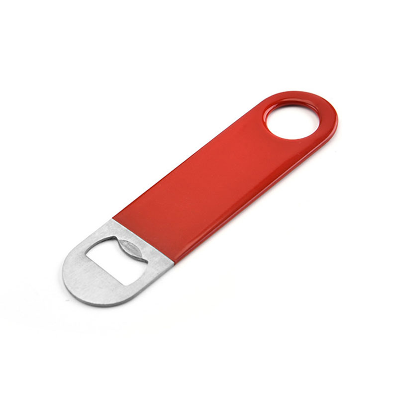 Rostfritt stål Portable Beer Bottle Opener Solid Hållbar platt metall Soda Glas CAP -flaskor Öppnar Hem Kök Bar Nyckelverktyg Anpassa logotyp W0017