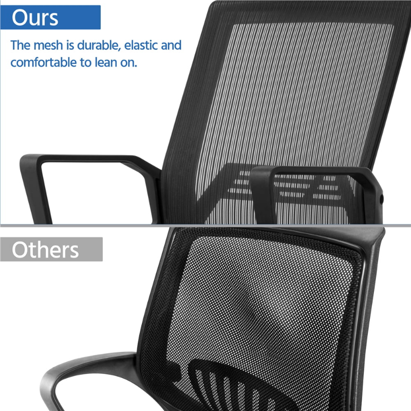 Mid-Back siatka Regulowane ergonomiczne krzesło komputerowe, Podnośnik obrotowy krzesło student akademika