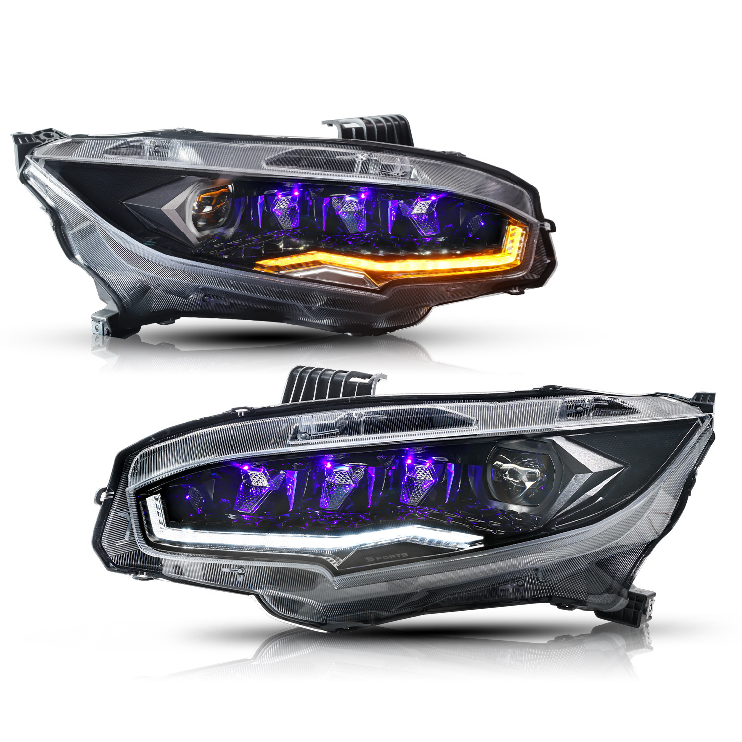 Koplampen Voor Honda CIVIC 10th 20 16-20 21 Koplamp Animatie LED DRL Dyanmic Richtingaanwijzers LED lens Projector