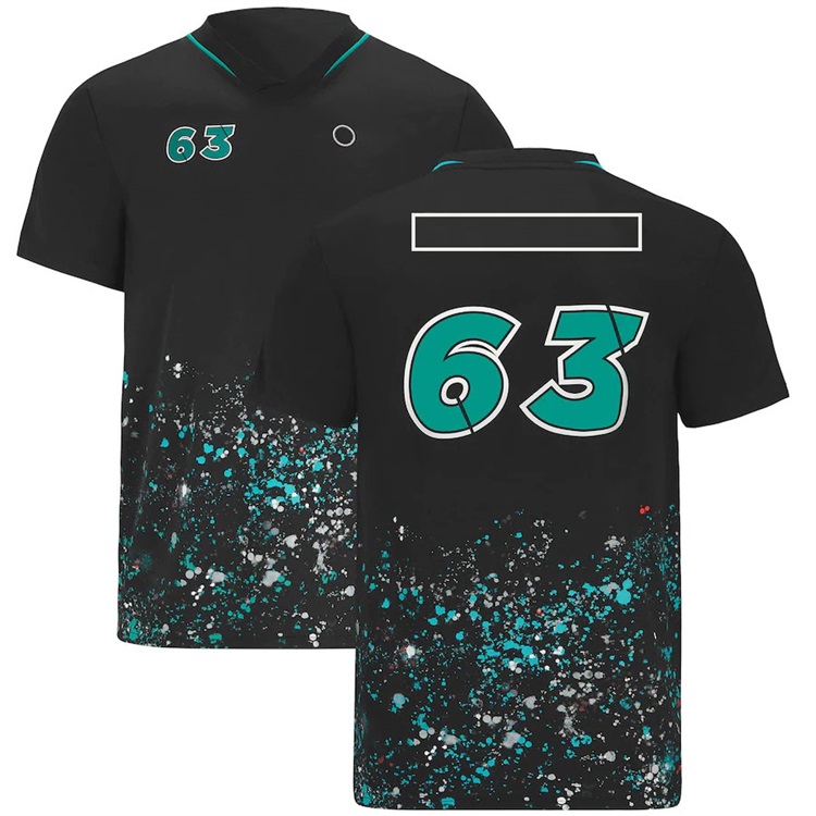 2023 Novas roupas da equipe de F1 masculinas de verão de manga curta para fãs camiseta lazer esportes respirável roupas de corrida de secagem rápida plus size personalização