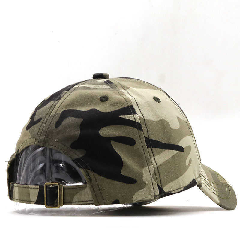 Snapbacks Camouflage pêche Casquette de baseball Armée Broderie Coton Tactique Snapback Papa Chapeau Mâle Sports D'été Amérique Casquette De Camionneur P230515