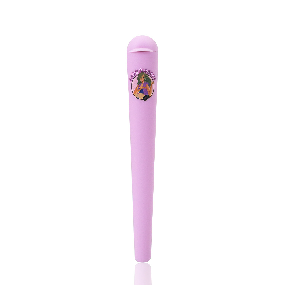 Pipes pour fumer Nouveau tube de stockage en plastique conique rose de 118 mm tube d'étanchéité tube étanche à l'humidité et à l'humidité