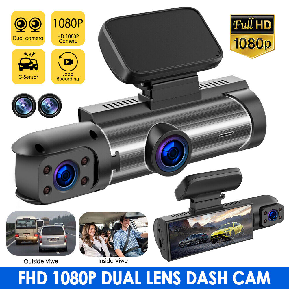 Videoregistratore DVR auto HD 2 Obiettivo Guida auto nascosta Dash Cam Registratore videocamera IPS da 3,16 pollici Visione notturna Sensore G Registrazione in loop Dvr M8