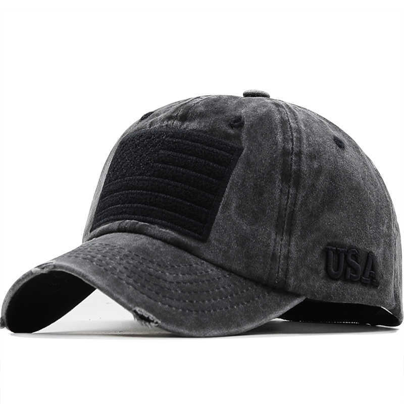 Snapbacks Cap Cap Men Tactical Cotton Cotton Dad Hat USA American American US US Hip Hop Hat Sport Caps Hats P230515