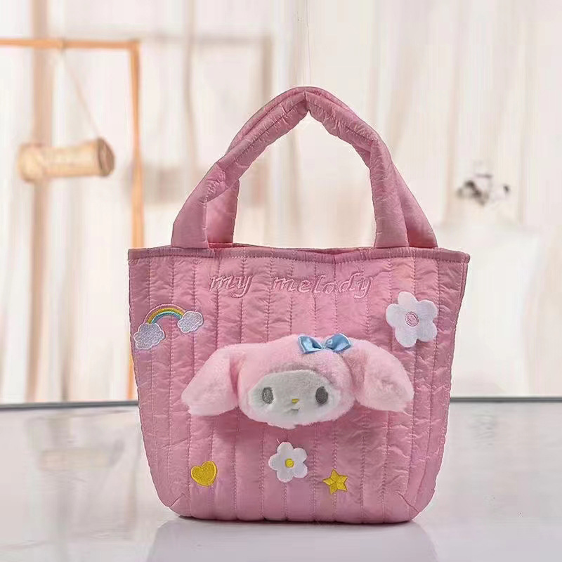 Manufacturers wholesale 8 styles of 23cm Kulomi handbags cartoon dolls cartoon film and television peripheral shopping bags children's bags