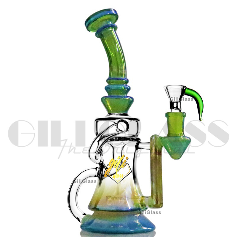 Cachimbos de água de 9,5 polegadas Cachimbos recicladores Dab rig Tubos de vidro Plataformas de petróleo Cachimbo de água de cera Quartzo Banger Acessórios para fumar