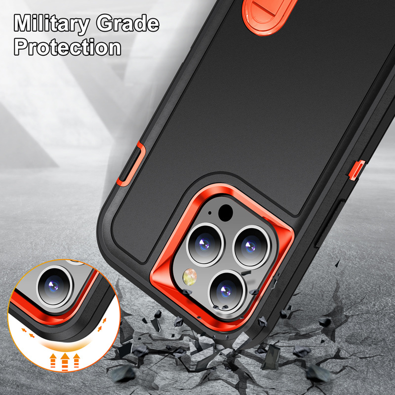 3 in 1 Robot Phone Cases Anti Fall Armor Back Cover with Kickstand for iPhone 14 14plus 14pro max 13 12 11 Samsung Galaxy S23 ultra S22 A13 A14 A03s A53 A54 5G