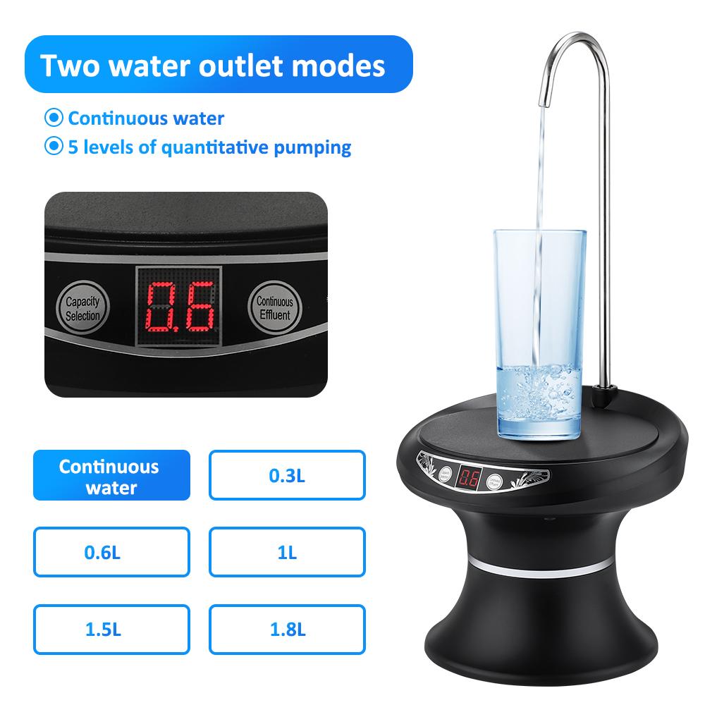 Dispenser Electric Water Dispenser USB Automatic Water Pump Smart Tray Design Kitchen Office Portable Drinking Water Pump 0.31.8L