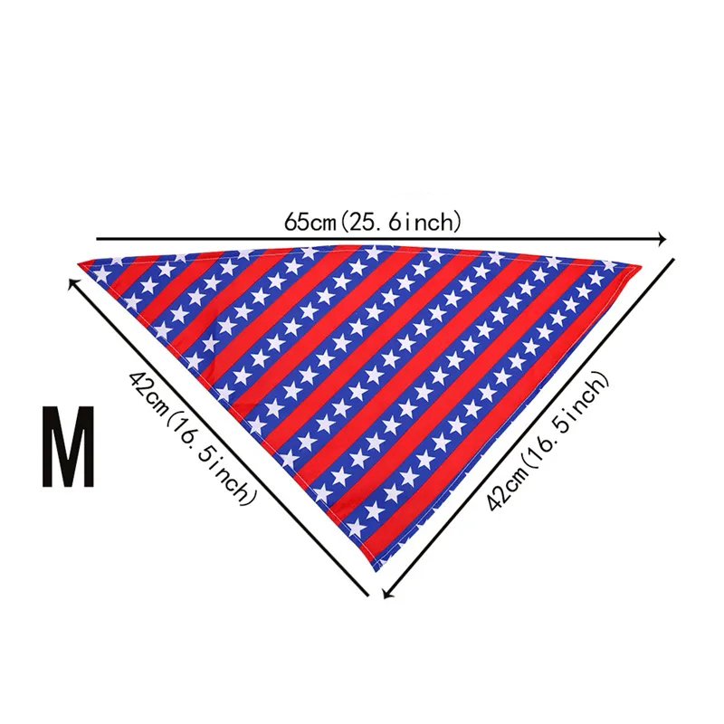 American Flag Dog Bandana 4th of July Dog Bandanas Patriotic Dog Triangle Bib Scarf Accessories Independence Day Bibs Dog Kerchief Set for Small Medium Dogs