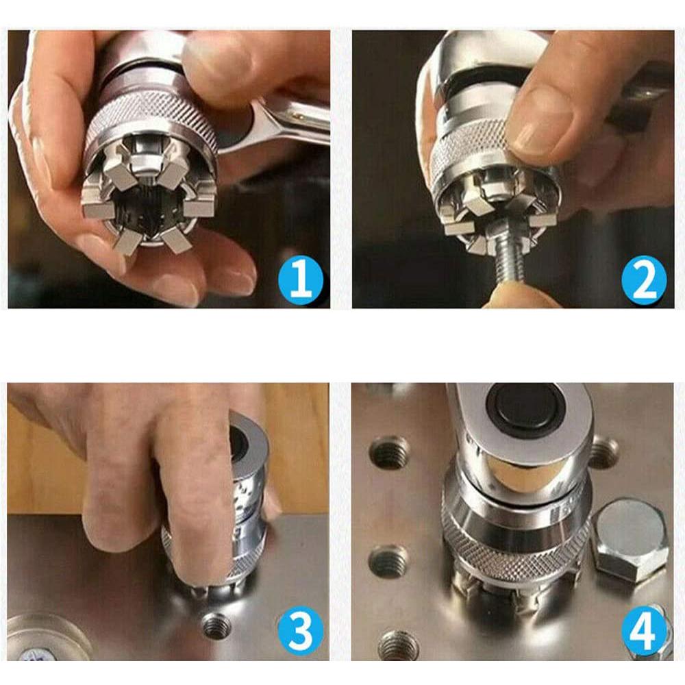 Screwdrivers TwoWay Adjustment Socket Head Wrench Set Universal Screw Sleeve Multifunctional Hand Tool Screw Sleeve Mechanical Workshop Tool