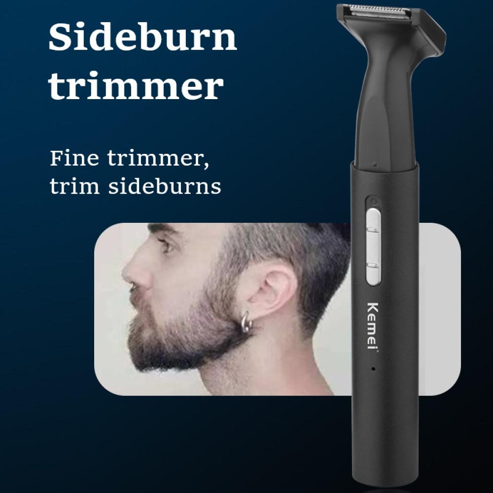 Trimmer Kemei Portable Nose Ear Hair Trimmer Micro USB Laddning 3in1 Eyebrow Beard Trimmer för män och kvinnor smärtfria lättvikt