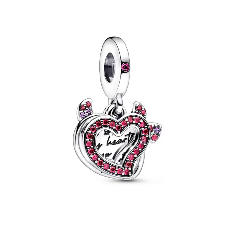 925 Sterling Srebrny Dangle Charm Dzień Matki Nowy 2023 Haibei Dual Color Dynamic Releas