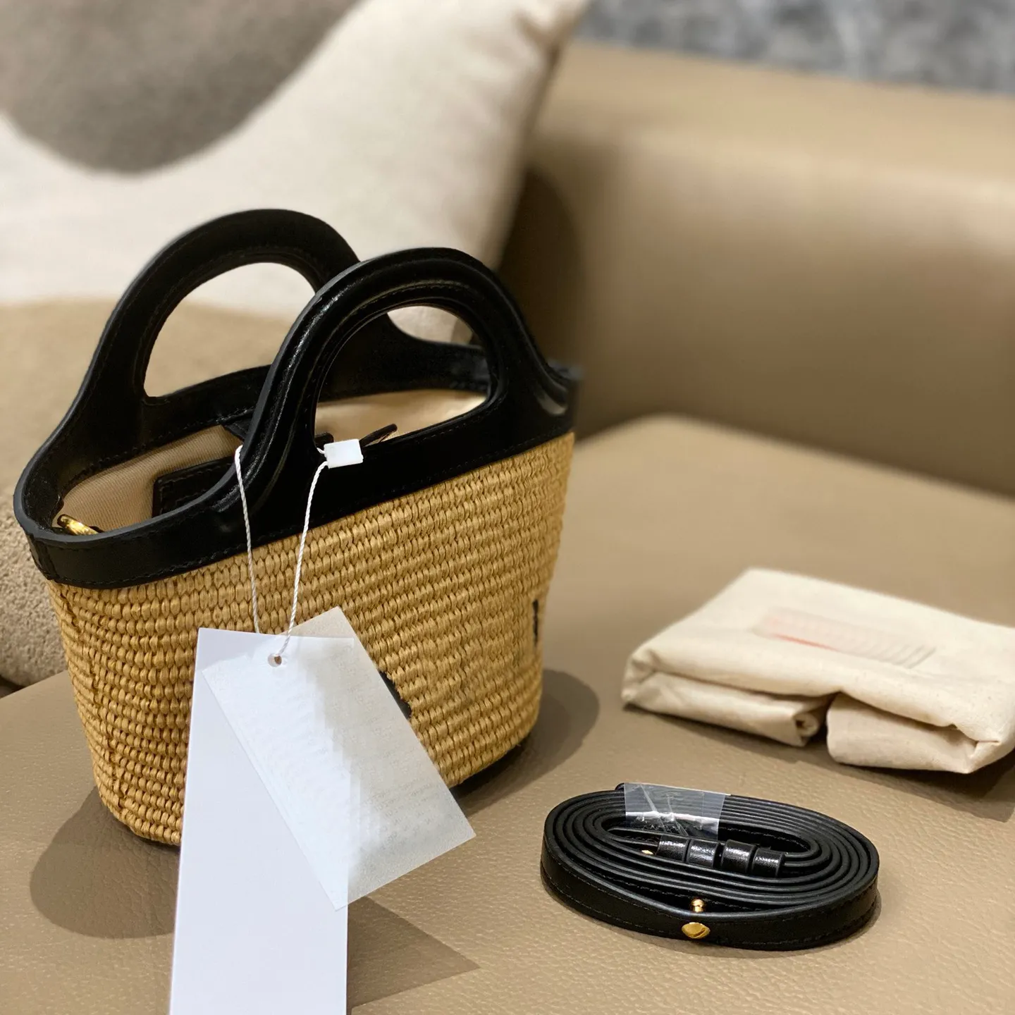 straw basket Bags Women woven Handbags Beach Bag Casual Fashion Summer Totes designer Cowhide Bucket Crossbody Messenger Shoulder Shopping Purse luxurious Borsa