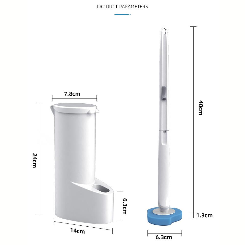 Brushes Disposable Toilet Brush Set with 16 Refills Toilet Bowl Cleaning System Bathroom Cleaners with Holder Base TS2