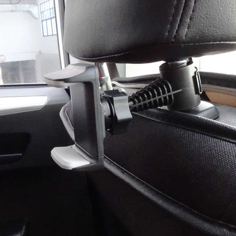 Atualização 2023 Atualização Universal Car Back Seat Encosto de Cabeça Suporte Ajustável 360 Graus Rotação Ipad Suporte Preto para Celular no Carro