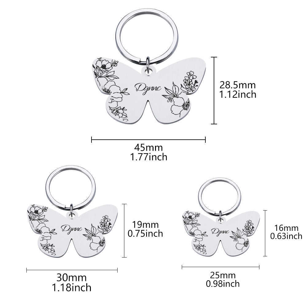 Customizable Dog Collar Tags Butterfly Pendant for Dogs Medal with Engraving Name Personalized Number Kitten Puppy Accessories L230620