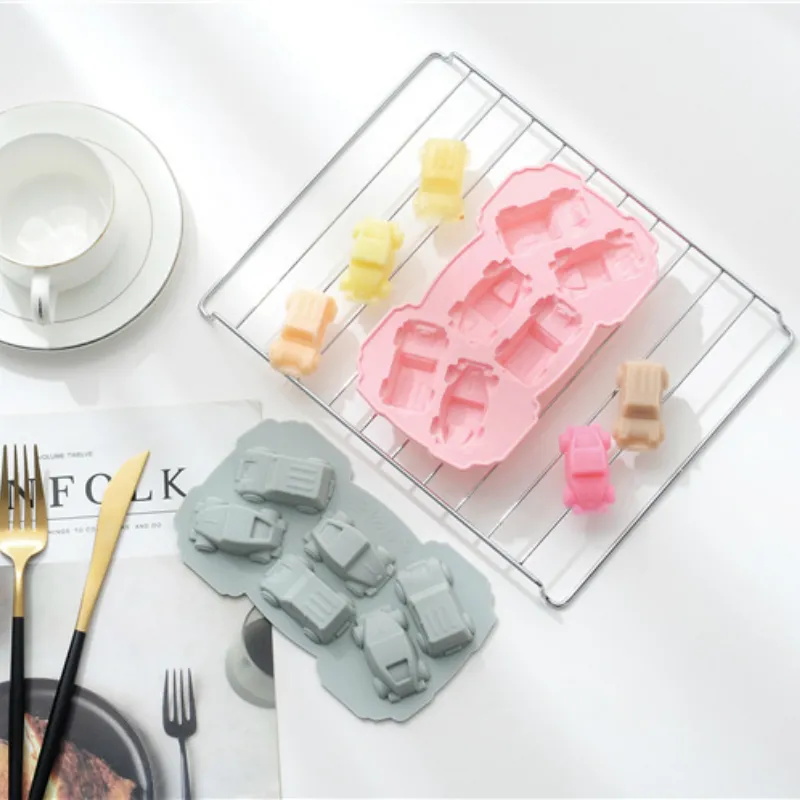 Creative Cake Chocolate Molds Silicone Cake Pudding 3D Car Shape Mold Home Kitchen Baking Tool