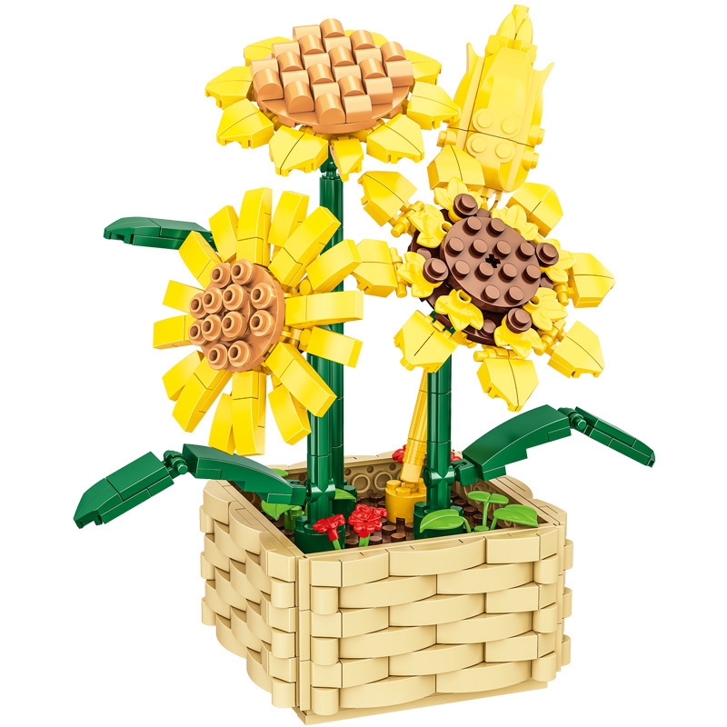 Fomantic Flower Bouquet Building Block Bricks Anime Figure Toys Friends Pricness Kit Set cadeau voor vriendin Simulatie