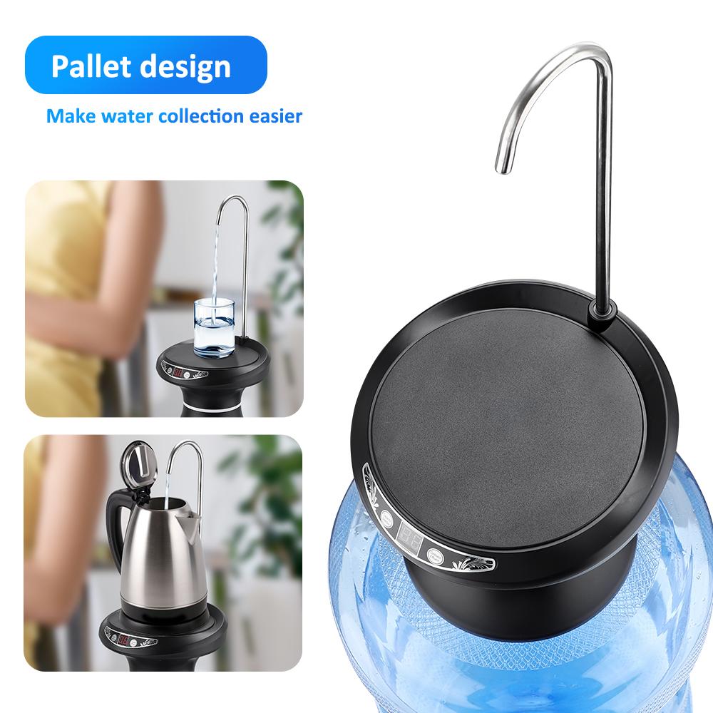 Dispenser Elektrikli Su Dağıtıcı USB Otomatik Su Pompası Akıllı Tepsi Tasarım Mutfak Ofisi Taşınabilir İçme Suyu Pompası 0.31.8L