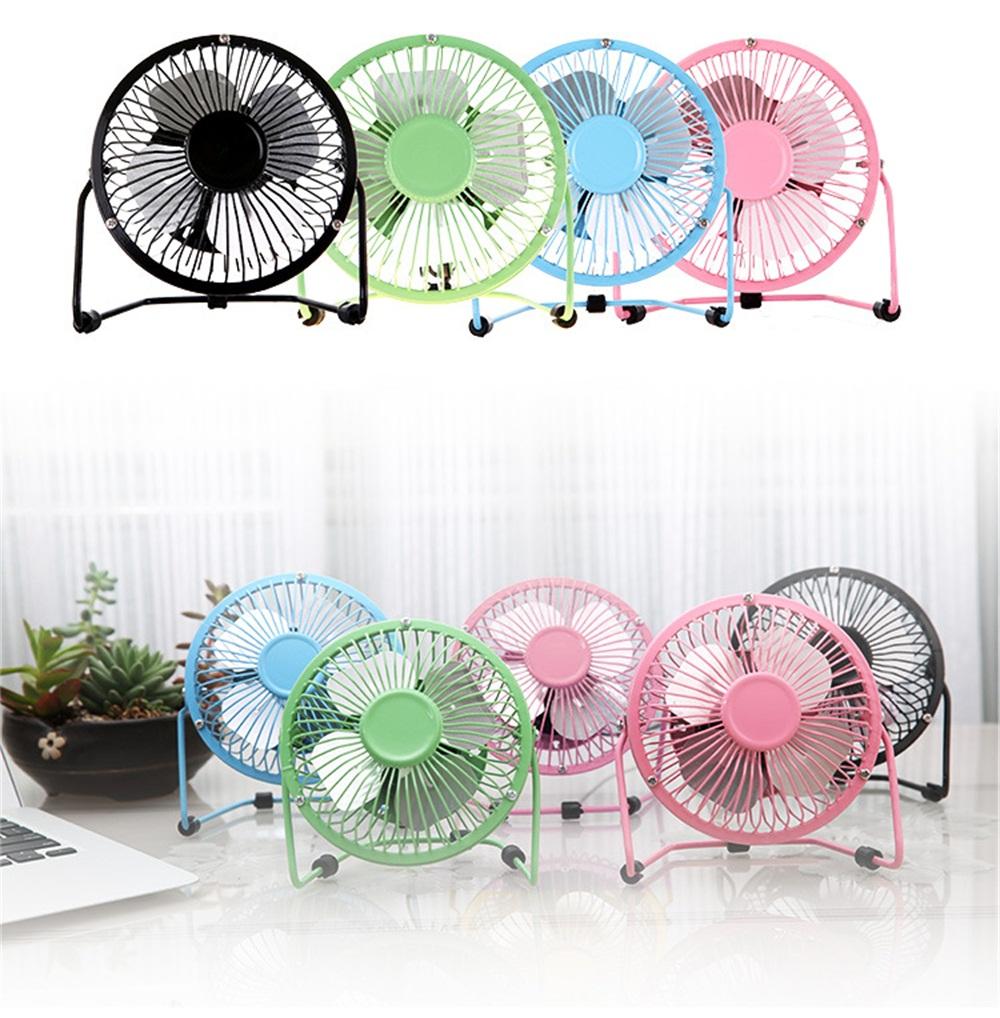 Fans 2021 New Desktop Wrought Iron Mute Fresh Air Portable USB Charging Fan Cooler Outdoor Travel Hand Fan For Home Office Dormitory
