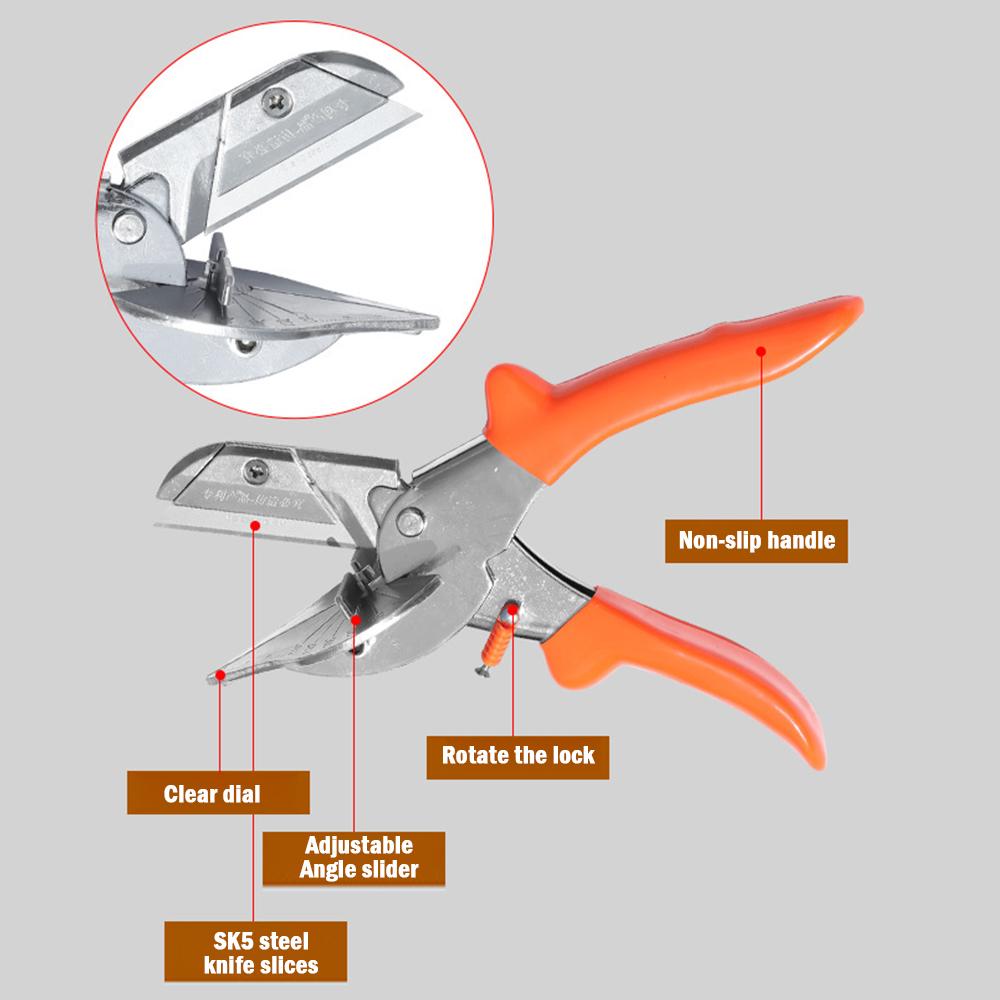 Schaar角度せん断多機能45度から120度マイターカッターハンドせん断PVC PEプラスチックパイプサイザー