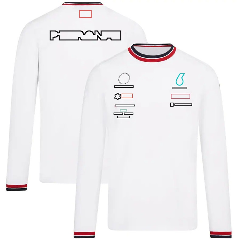 Nouveau T-shirt officiel F1 équipe personnalisée T-shirt à manches longues col rond pour hommes et femmes combinaison de course à séchage rapide