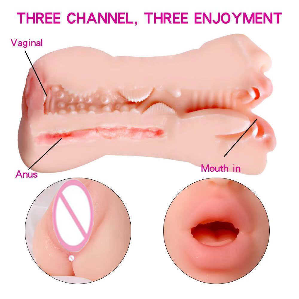 Real Pussy Sex Toys Men Male Realistic Oral Mouth Masturbators For Man Deep Throat With Tongue Vagina Masturbation Cup Store