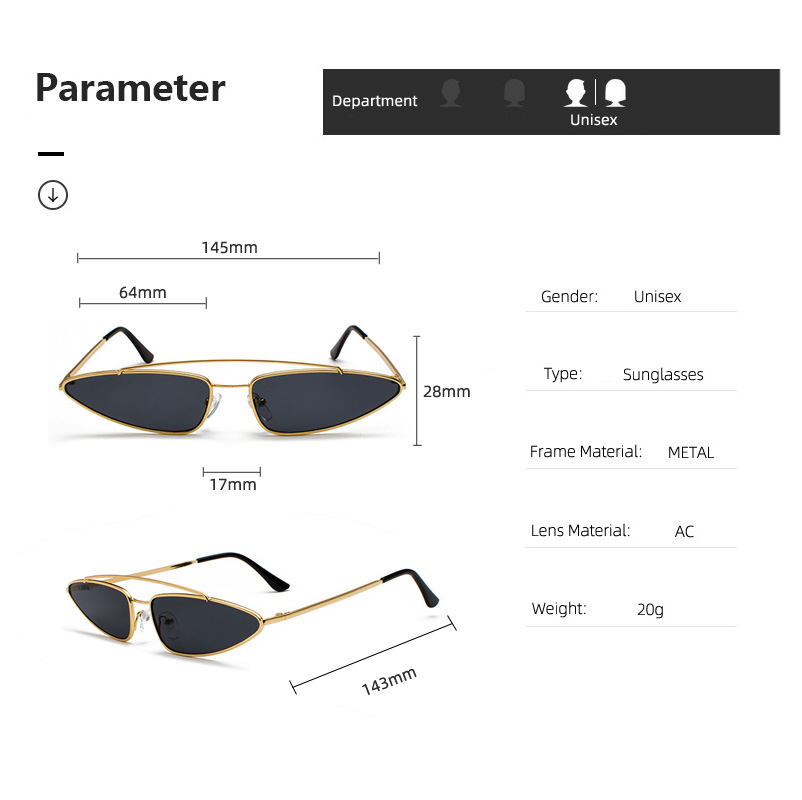 패션 삼각형 선글라스 여성 남성 펑크 스타일 디자이너 선글라스 금속 프레임 야외 UV400 그늘 유니에 사이트를위한 고품질