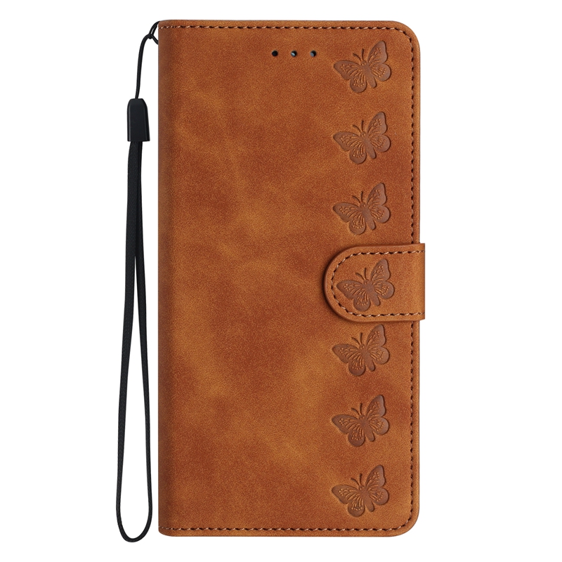 Butterfly Flower PU Leather Wallet Flip Cases For Iphone 15 14 Pro Max 13 12 11 XS XR 8 7 6 Plus Luxury Fashion Cute Lovely Girls ID Card Slot Holder Phone Cover Pouch Strap