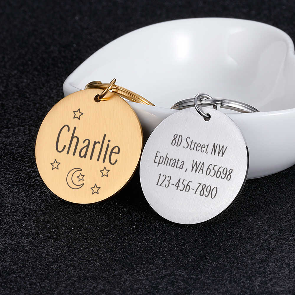 Nuovo Cat Dog ID Tag Incisione gratuita personalizzata Collare cani personalizzato Pet Charm Nome Ciondolo Osso Collana Collare Cucciolo Accessorio fai da te L230620