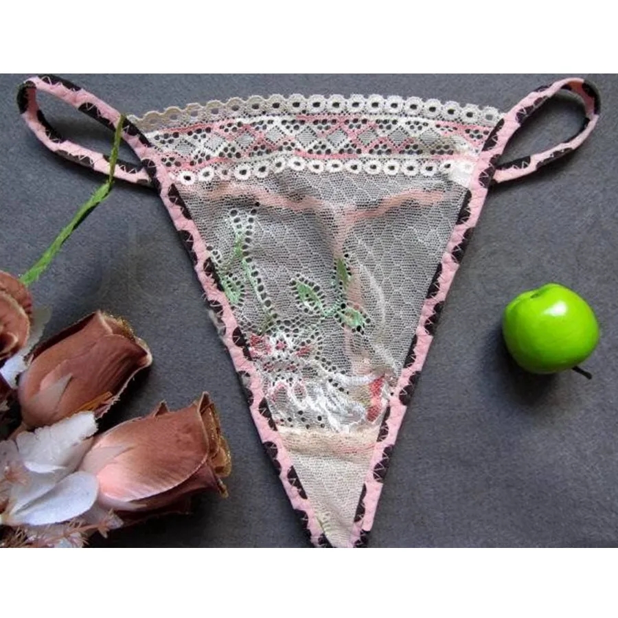 3000 pz Le Più Nuove Donne Del Merletto Mutandine Trasparenti Della Signora di Modo Tanga G-Stringhe Perizoma Biancheria Intima T-pantaloni Lingerie Mutandine