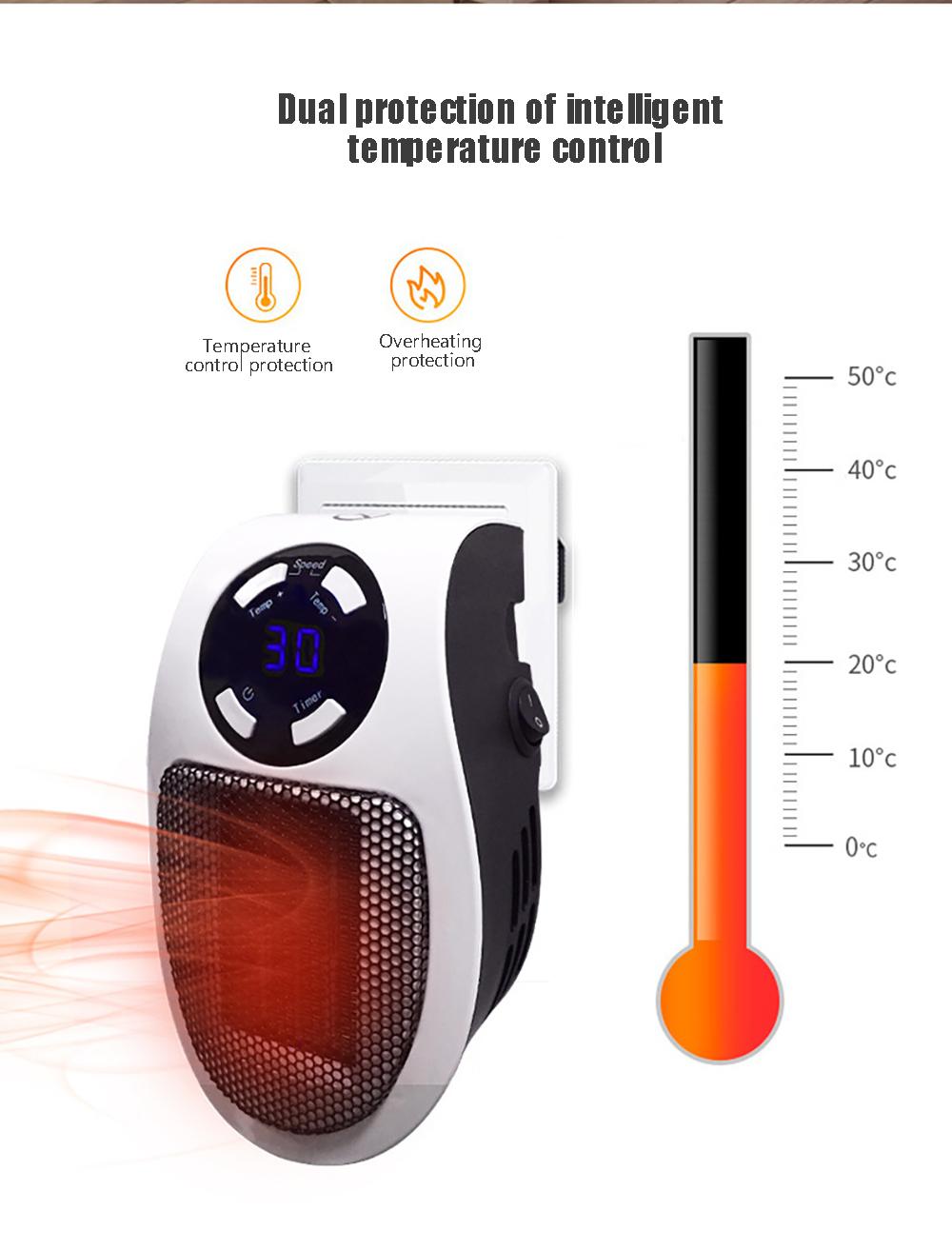 Ventilatori Scaldino portatile Riscaldatore elettrico Camino Parete Riscaldamento della stanza Stufa Mini radiatore domestico Macchina telecomandata ventilatore caldo invernale