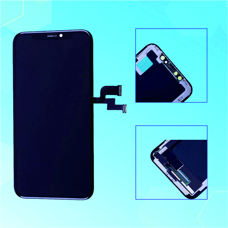 Affichage LCD de qualité en gros de qualité AAA pour les panneaux LCD pour l'iPhone X Tactile Digitizier Écran complet avec remplacement de l'assemblage du cadre