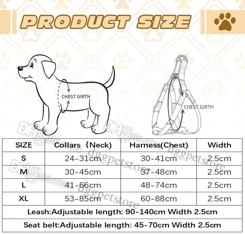 Pettorina cani di design Set guinzaglio Modello classico a lettere Pettorina cani carichi pesanti senza trazione - Ultra comfort, durata a vita, pettorina animali domestici razze di cani di taglia piccola e media XL B215