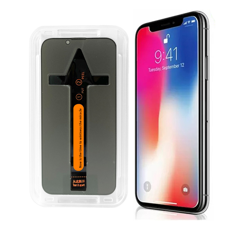 Protecteur d'écran en verre trempé à couverture complète Anti Peek avec kit d'installation facile pour iPhone 14 13 12 Pro Max X XS XR HD Film de protection de la vie privée sans poussière