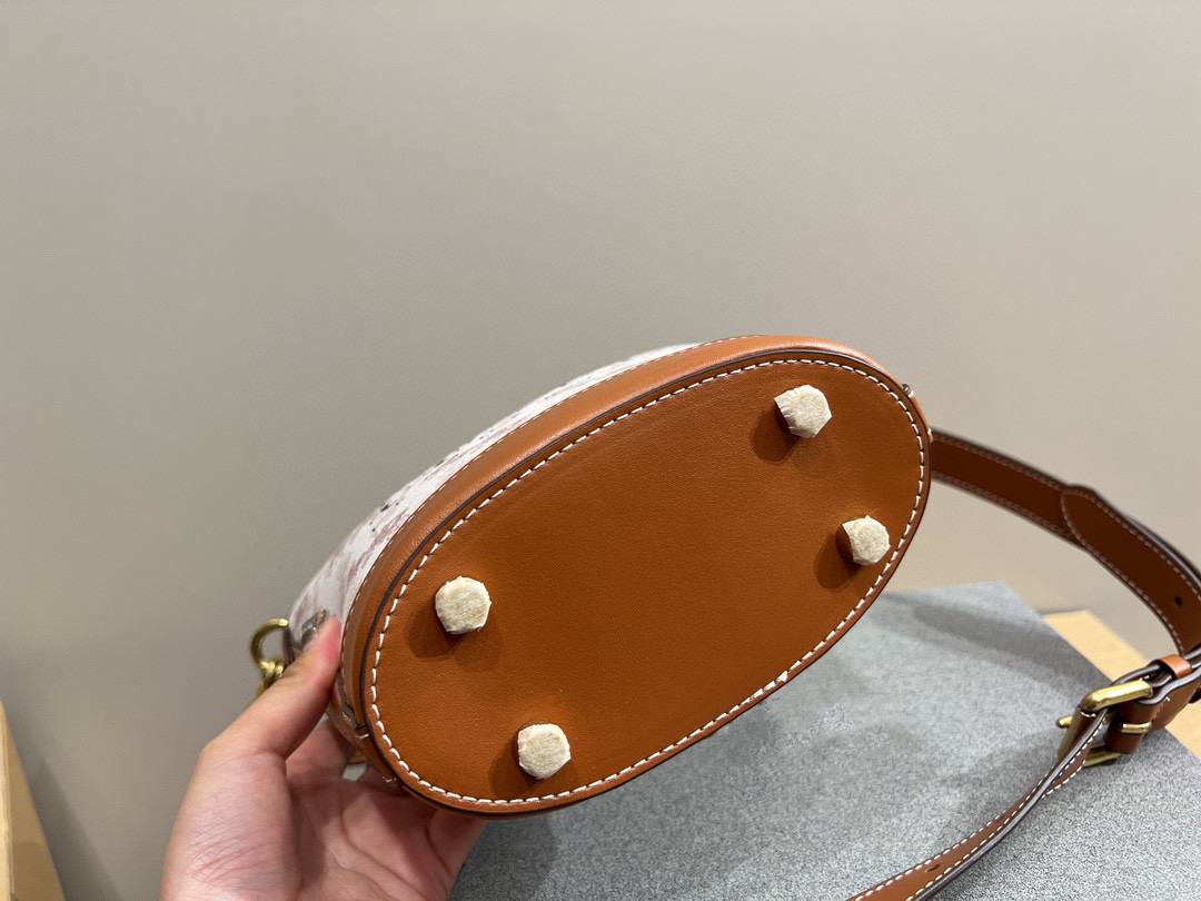 Fashion Bucket Bag Carriage Logo Damen Umhängetasche Mini Verstellbarer Schultergurt Magnetverschluss Öffnung Designer Dakota Luxus ID michafl_kops