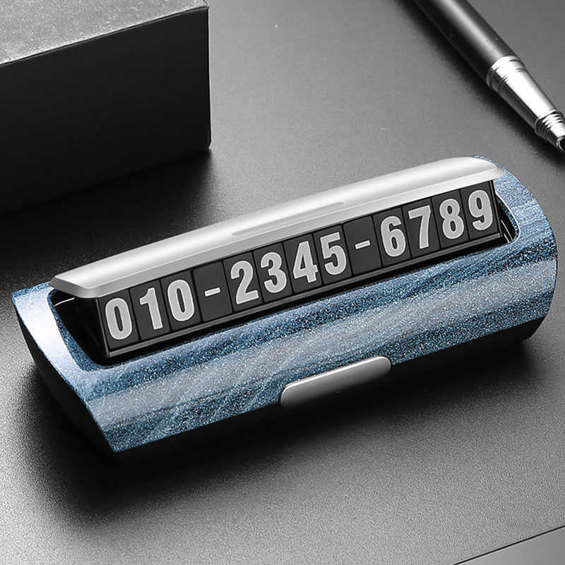 新しい新しいPC+ABS一時駐車場カード磁気電話番号カードナイト電話番号カード隠された番号プレートスタイリング
