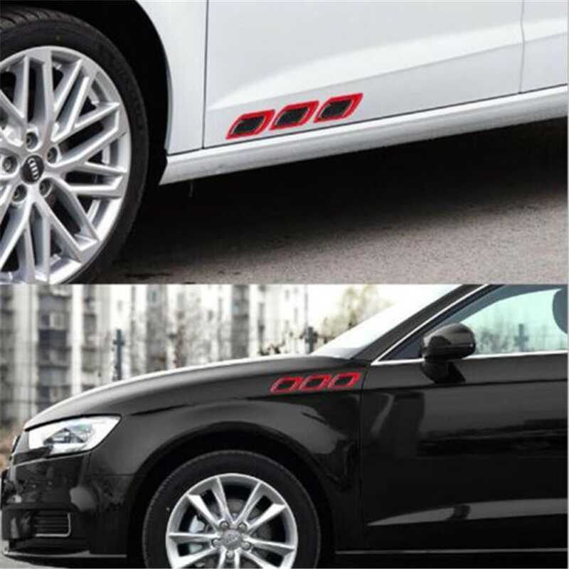 New 2023 New Car Reflective Strips Carbon Fiber Car Sticker Truck Auto Motor Anti-Scratch Safety Warning Sticker wholesale