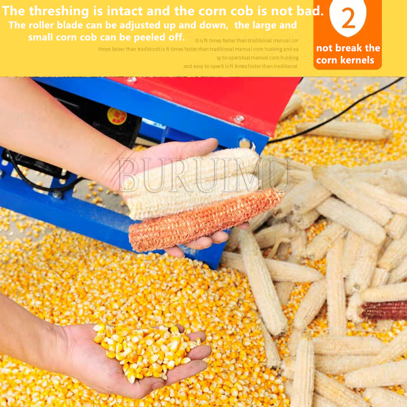 Nouveau Type électrique maïs Grain épi batteuse décapant éplucheur décapant batteuse maïs décortiqueur outils