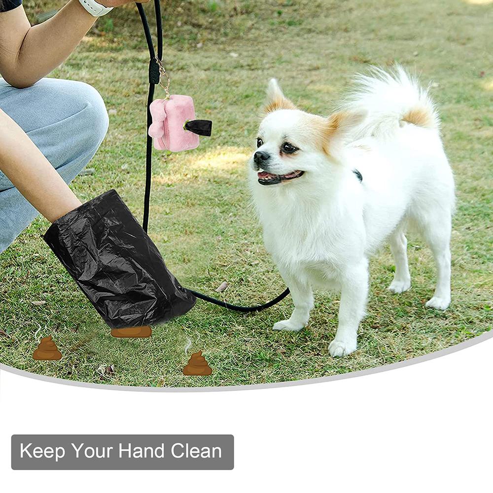 Carrier Unscented Dog Poop Bags with Dispenser and Leash Clip Poop Bags 15 Doggy Bags Roll Outdoor Home Clean Refill Garbage Bag