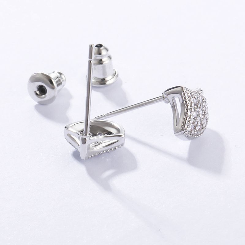 Mode Edelstahl CZ Zirkon koreanische Ohrringe Für Frauen Kristall Schraube Ohr Studs Anti Allergische Körper Schmuck