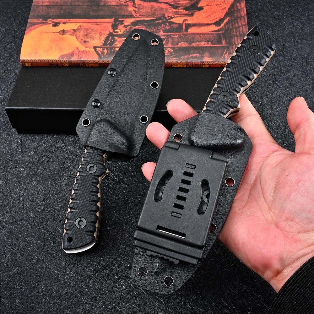 Messen D2 Steel Knife Tactical Military Outdoor Survival Fixed Blade Edc Self Defense Knives Meat Cleaver Hunting Kitchen Butcher Fish