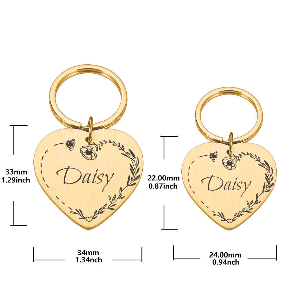 Dog Tag ID Card Personalized Dog Tag Customized Dog Medal with Engraving Name Number Harness Pet Puppy Kitten Anti-lost ID Tags Nameplat Outdoor AA230512