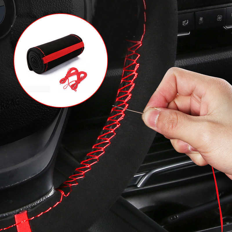 Nouvelle couverture de volant de voiture en fourrure tressée de haute qualité 38 cm couverture de Protection de volant en cuir mat antidérapant universel intérieur