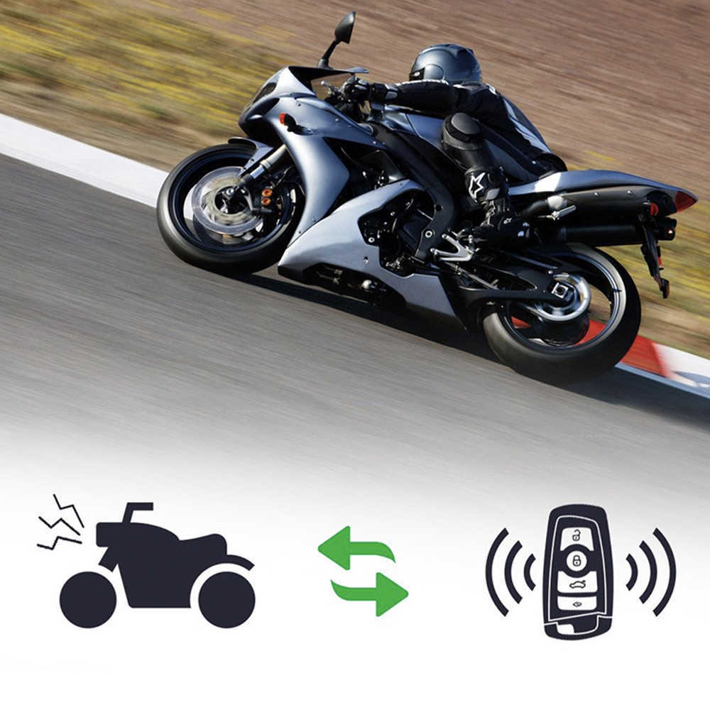 Ny motorcykel Anti-stöld 125dB Universal Two-vägs motorcykel Scooter Security Alarm System Motor Start Remote Control Nyckel