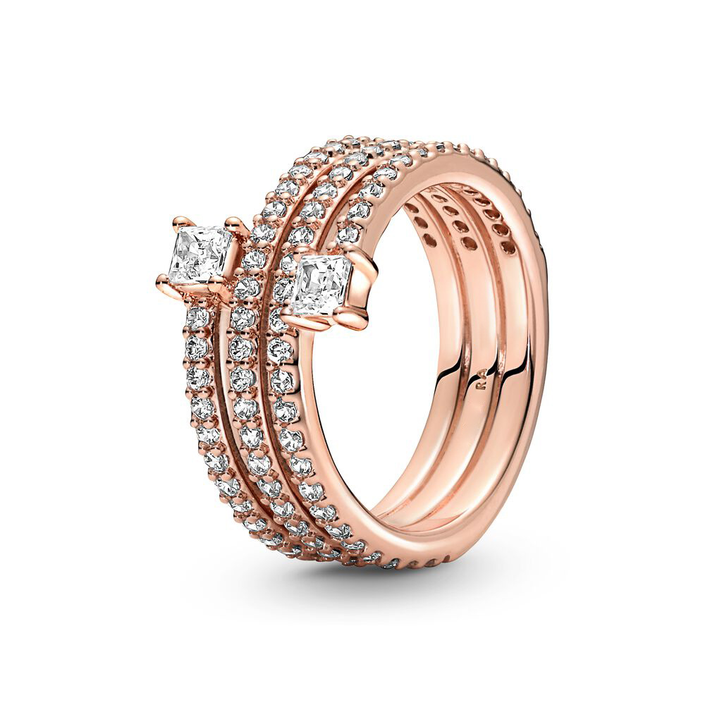 925 Sterling Srebrny Pandora Pierścień Kobiety dzwoni Złotą Koronę Odpowiednią do damskiej biżuterii Akcesoria Bezpłatna dostawa