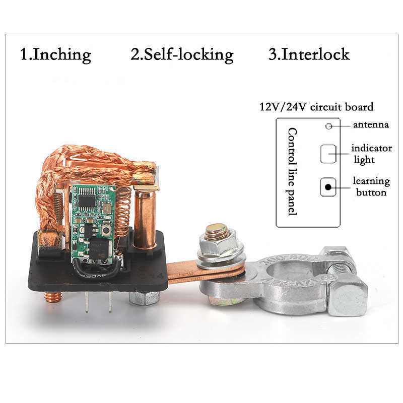Nouveau 12V 120A/200A/250A relais de commutateur de batterie universel intégré télécommande sans fil déconnecter interrupteurs principaux d'isolateur de coupure